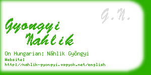 gyongyi nahlik business card